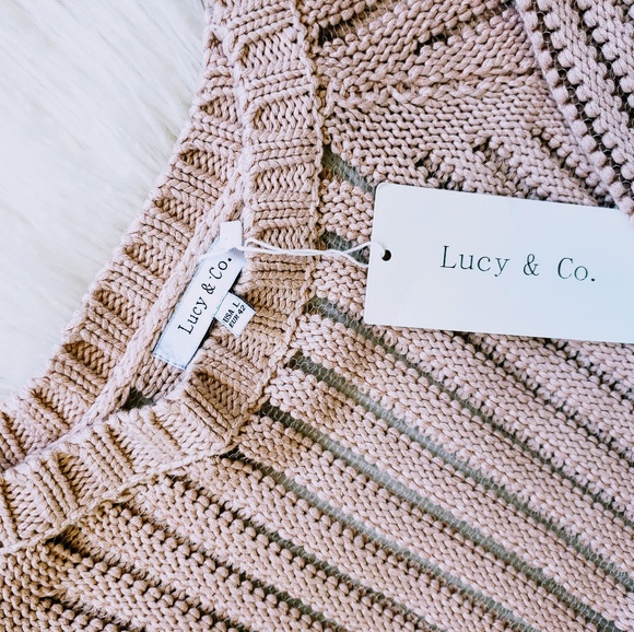 Lucy & Co Knit Top Spring Sweater - Blush Pink - Picture 2 of 8